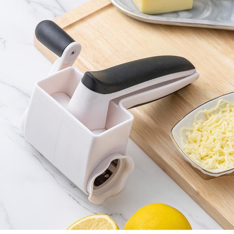 Rotary Cheese Grater Handheld Design with Comfortable Handle Grip for Easily Grating of Cheese and More