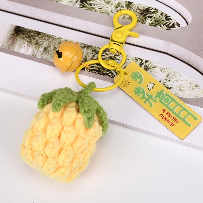 Beautiful Crochet Fruit Keychain: Creative Pendant, Gift, Souvenir, or Wedding Accessory.
