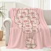 L-lulu Pig Throw Lightweight 240g Flannel Blanket Soft Skin-friendly for Summer Cooling