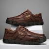 Fashion Stylish Version Mens Leather Hiking Shoes Outdoor Antiskid Walking Sneakers Oxford Shoes All Day Wear Treking Footwear Trainers