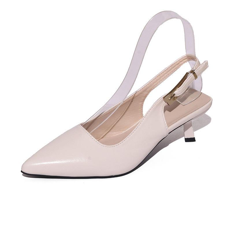 Pointed Beautiful Small High Heels Stiletto 2025 Summer New Models Are Not Tired of Feet with French Bag Head Buckle Sandals