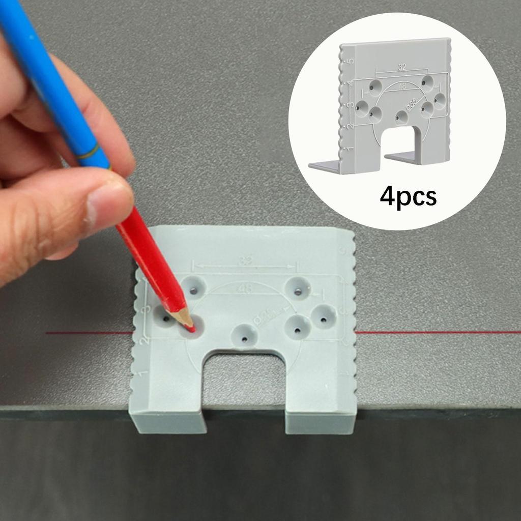 4 Pieces Door Jamb Hinge Jigs Auxiliary Tool Reusable Precision Lightweight Hinge Mount Assistant for Garage Frame Panels