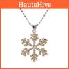 Snowflake Frozen Pendant Necklace With Crystal Finish For Travel Holiday And