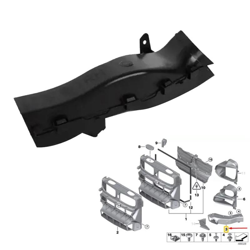 Powerful Car Front Right Brake Vent Duct Air Intake Hose 51747158380 For BMW X5 E70 2007-2013