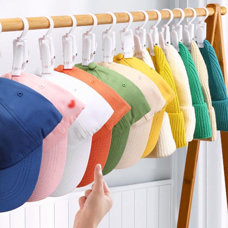 Durable Plastic Hat Dress Clips On Hook Hanging Clothes Peg Laundry Clothes Clip Hanger Laundry Storage Organization