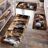 Non-Slip Waterproof Kitchen Mat with Kitten Print - Thick Cushioned Anti-Fatigue Comfort, Heavy Duty, 60cm X 180cm