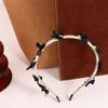 Headwear Pearl Hair Band Ins Pearl Hair Hoop Elegant Bow Headband  Girl