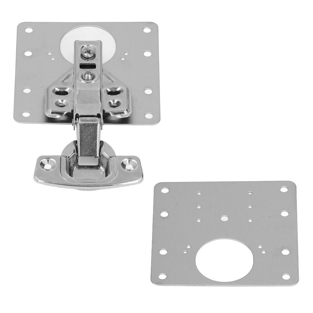 Hinge Repair Plate Stainless Steel Maintenance Accessory Set Kit for Door Cabinet