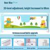 3-Sided Baby Bed Guardrail with Vertical Lifting for Safety & Anti-Collision