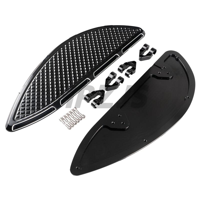 For Harley Touring Electra Glide Road King Softail Fatboy Trike Motorcycle Driver Stretched Front Floorboard Footpegs Footrest