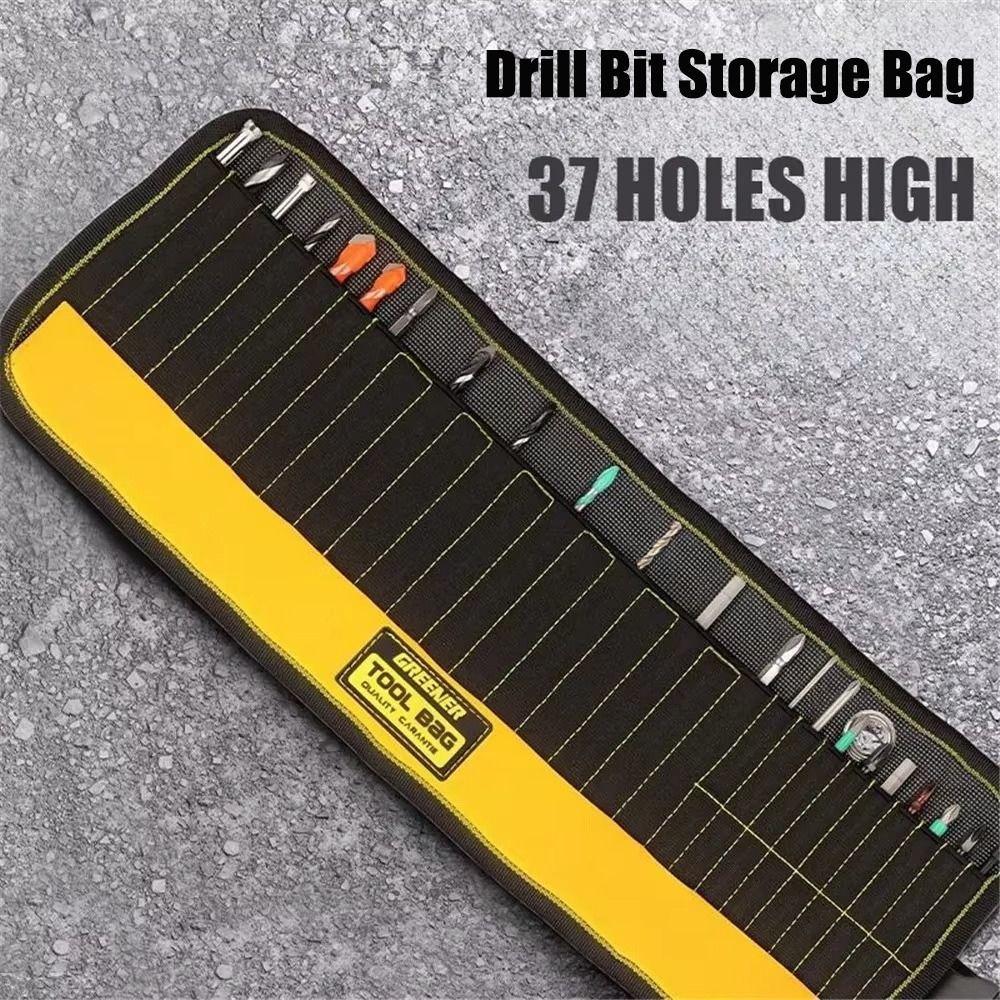 High Quality 37 Holes Screwdriver Bit Storage Bag Large Capacity Multifunctional Electrician Tool Bag Thickened Wear-Resistant