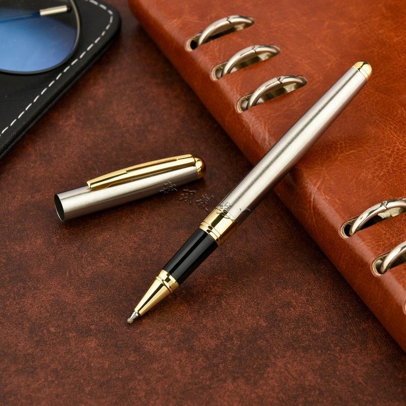 Classic Business Black Metal Orb Pen Medium Oil Pen Office Signature Pen Advertising Gift Pen Engraving