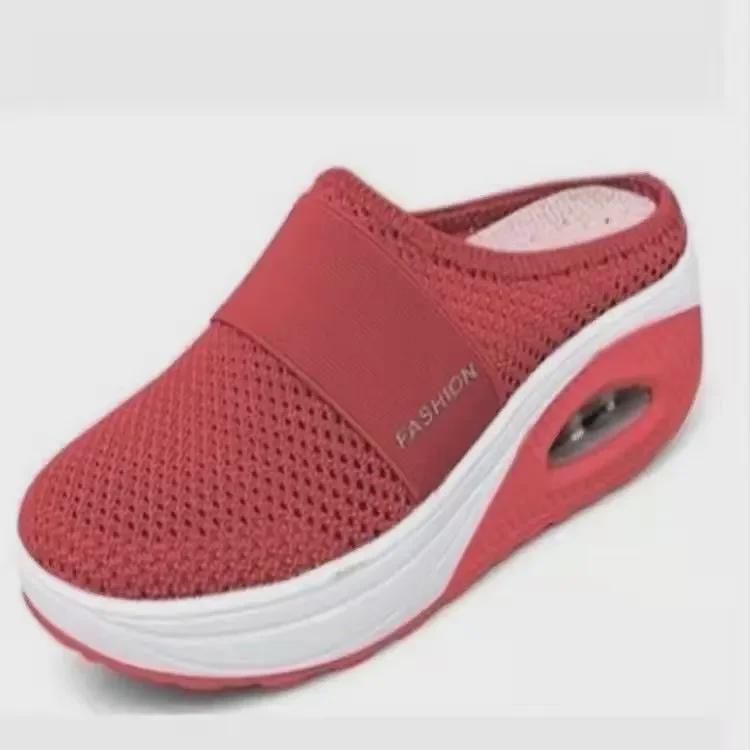2022 Women's Mesh Wedge Slippers: Closed-Toe, Comfortable & Stylish