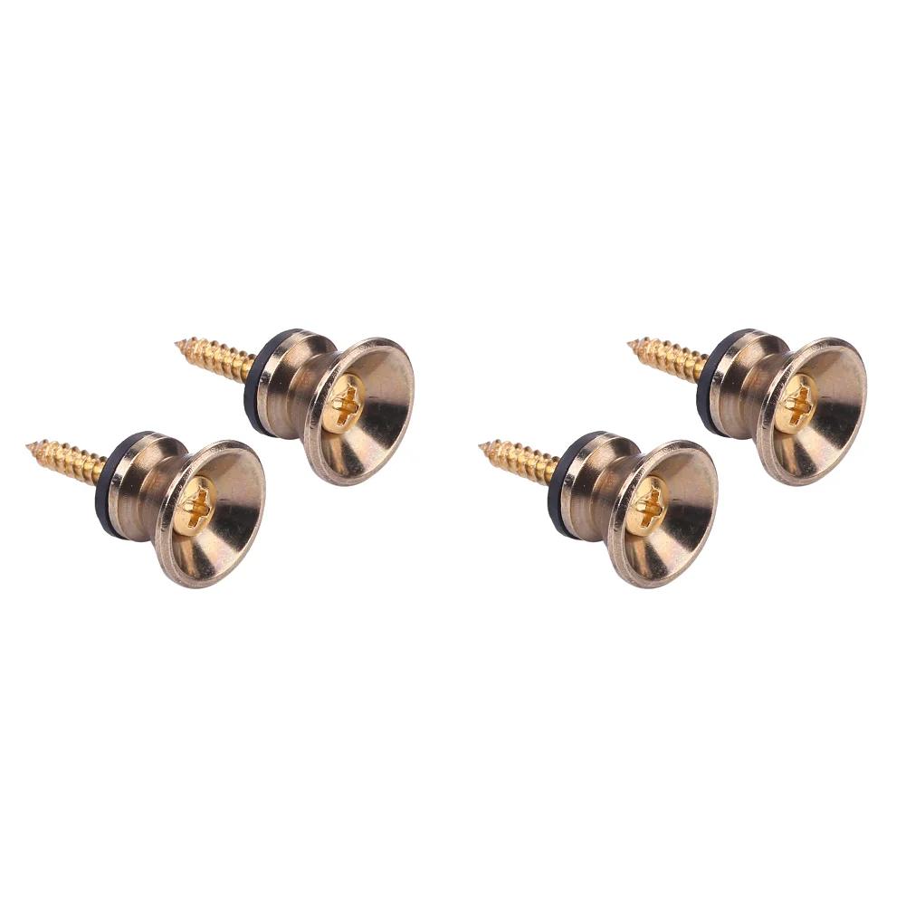 2pcs Guitar Pegs for Acoustic Electric Bass Ukulele Guitar Strap Buckle Lock Pins Metal Guitar Strap Buckle Button