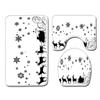 Christmas Bathroom Floor Mat Toilet Three-Piece Set
