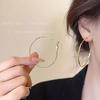 S925 Silver Needle Exaggerated Simple Hoop Earrings: Luxurious, High-End European & American Style for Women