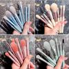 8-Piece Morandi Makeup Brush Set with Leather Case – Soft, Portable Beauty Tools