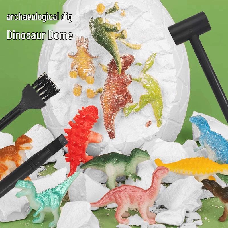 Kit de săpat ou de dinozaur: Jucărie Educativă DIY cu Gemă Fosilă Arheologică pentru Copii