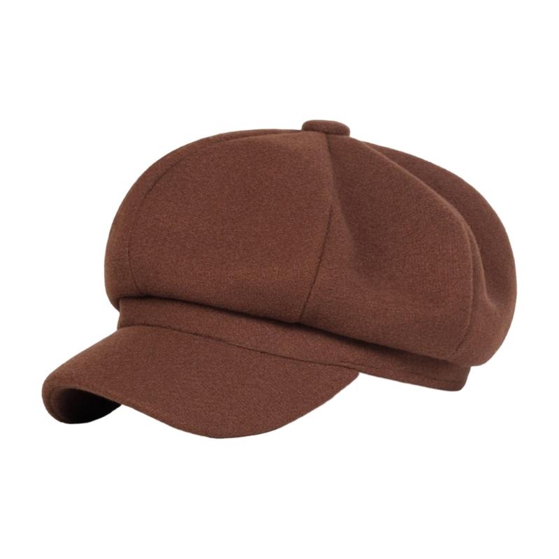 Soft Warm Winter Painters Cap With Solid Color Cotton Newsboys Cabbie Hat For Women Casual Outfit Everyday Essential