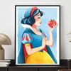 Disney 5D DIY Diamond Painting Snow White Watercolor Illustration Full Round Diamond Mosaic Cartoon Cross Stitch Art Painting for Home Decoration