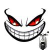 Car Scratch Sticker, Car Window Decal - Devil Smile Car Rear Windshield Sticker -