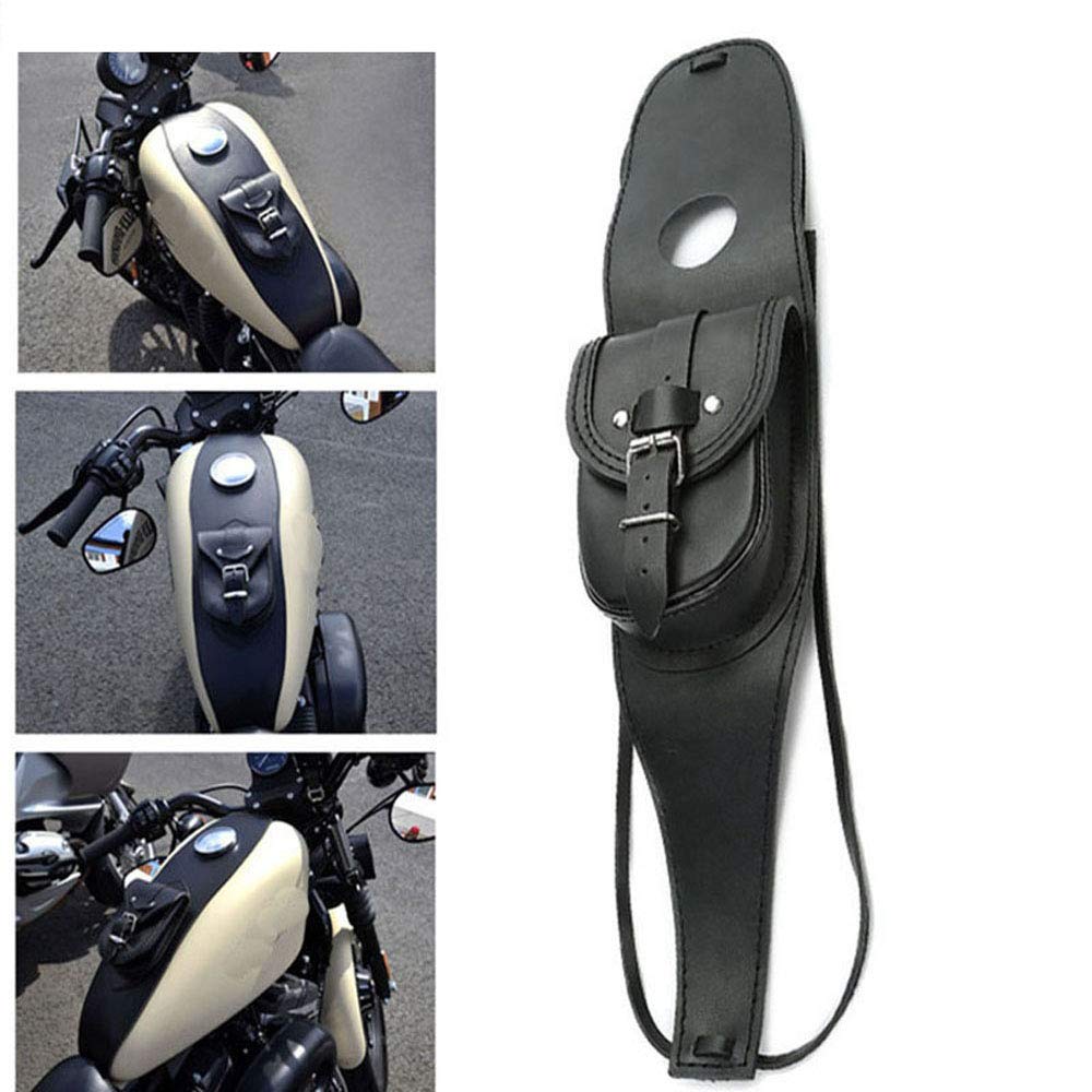 

Motorcycle Gas Tank Leather Bag Dash Console Center Pouch Black Leather Bag for Harley Sportster XL 883 1200 чёрный