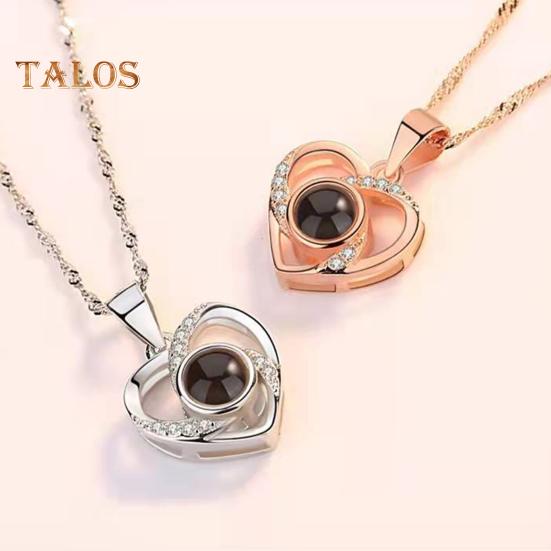 Bildehalskjede Personlig Fotoprojeksjonshalskjede Minnesmerke Valentinsdag Bursdagsgaver til Kone Kjæreste