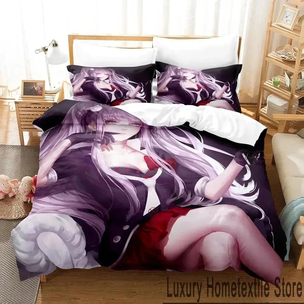 3D Print Anime Danganronpa Bedding Set Boys Girls Twin Queen King Size Duvet Cover Pillowcase Bed Boys Adult Home Textileextile