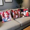 Anime H-Hakos Baelz Pillow Case Fashion Square Pillowcase Bedroom Sofa Room Ins Decoration Leisure