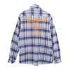 AVIREX Check Long Sleeve Flannel Shirt XL Gray Back Chain Stitch Men's Used