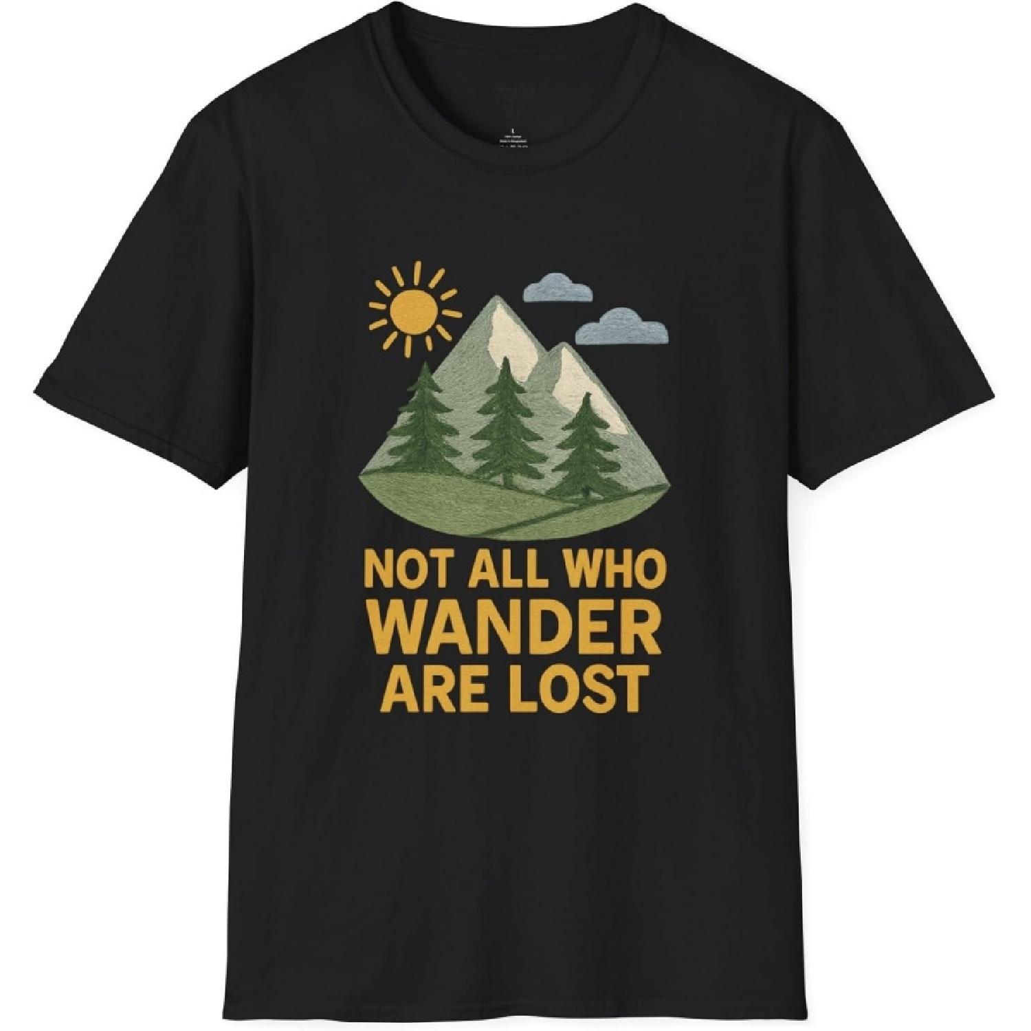 Adventure Vibes T-Shirt - Not All Who Wander are Lost, Unisex Tee, Travel Shirt, Gift for Explorers, Nature Lover Apparel XXXXXL разноцветный