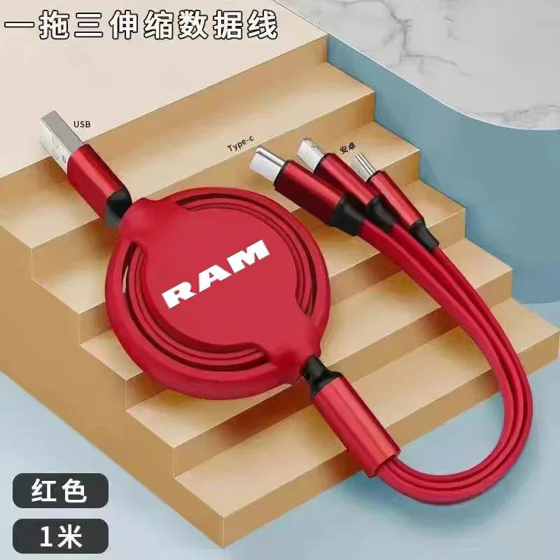 Fast Charing Data Cable 100W Multifunctional 3 in 1 Data Cord For Dodge RAM 1500 2500 Car Accessorie ZZ9