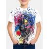 Fashion Men's Children's Clothing Crew Neck Short Sleeve 3D Casual Color Printing Casual Short Sleeve Crew Neck T-Shirt