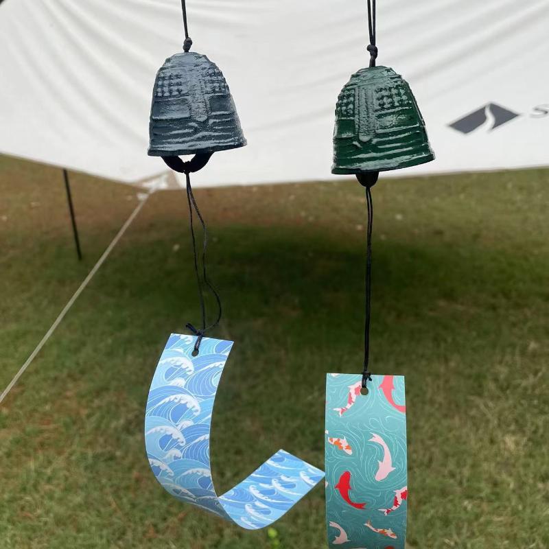 Creative Cast Iron Wind Chime Hanging Decoration Metal Retro Hanging Leaf Bell Balcony Outdoor Garden Hanging Decoration