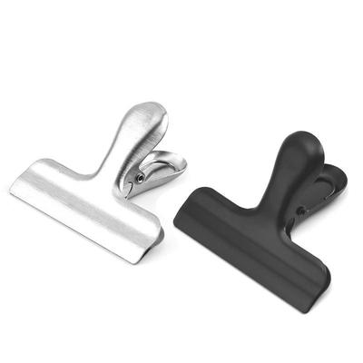 1Pc Metal Bag Clips Sealing Food Copper Surfaced Stainless Steel Office File Folder Kitchen Storage Organization Supplies