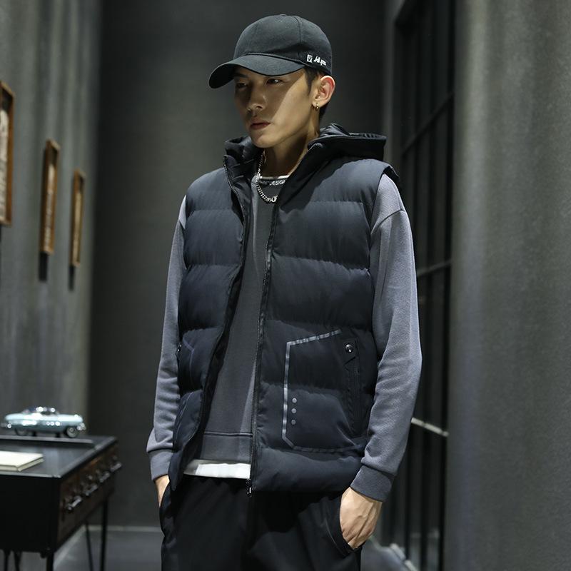 Autumn And Winter Down Cotton Korean Waistcoat Men's Loose And Thickened Men's Vest