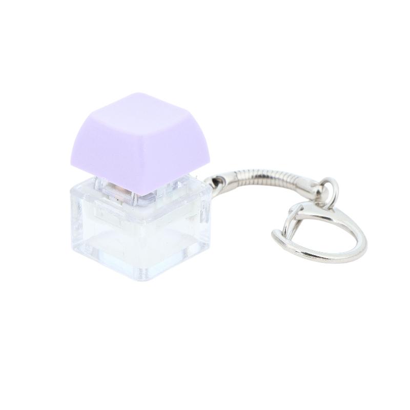 Mini Mechanical Keyboard Fidget Keychain Stress Relief Clicker Toy Portable Finger Press Sensory Toy Keyring Bag Pendant Decor