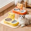 Detachable Cat Food Water Bowl Non-Slip Base Cat Feeding Bowl Pet Water Container for Cats Dogs