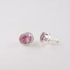 Rare Morganite Gemstone 925 Sterling Silver Jewelry Handmade Stud Earrings 0.5" EE-178-10