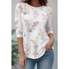 Damen T-Shirt Print Floral Grafik Pflanzen Stilvoll Klassisch Modern Langarm Rundhals Lange Oberteile Täglich