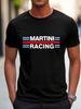 Cotton Blend T-shirt - Martini Racing Graphic Print