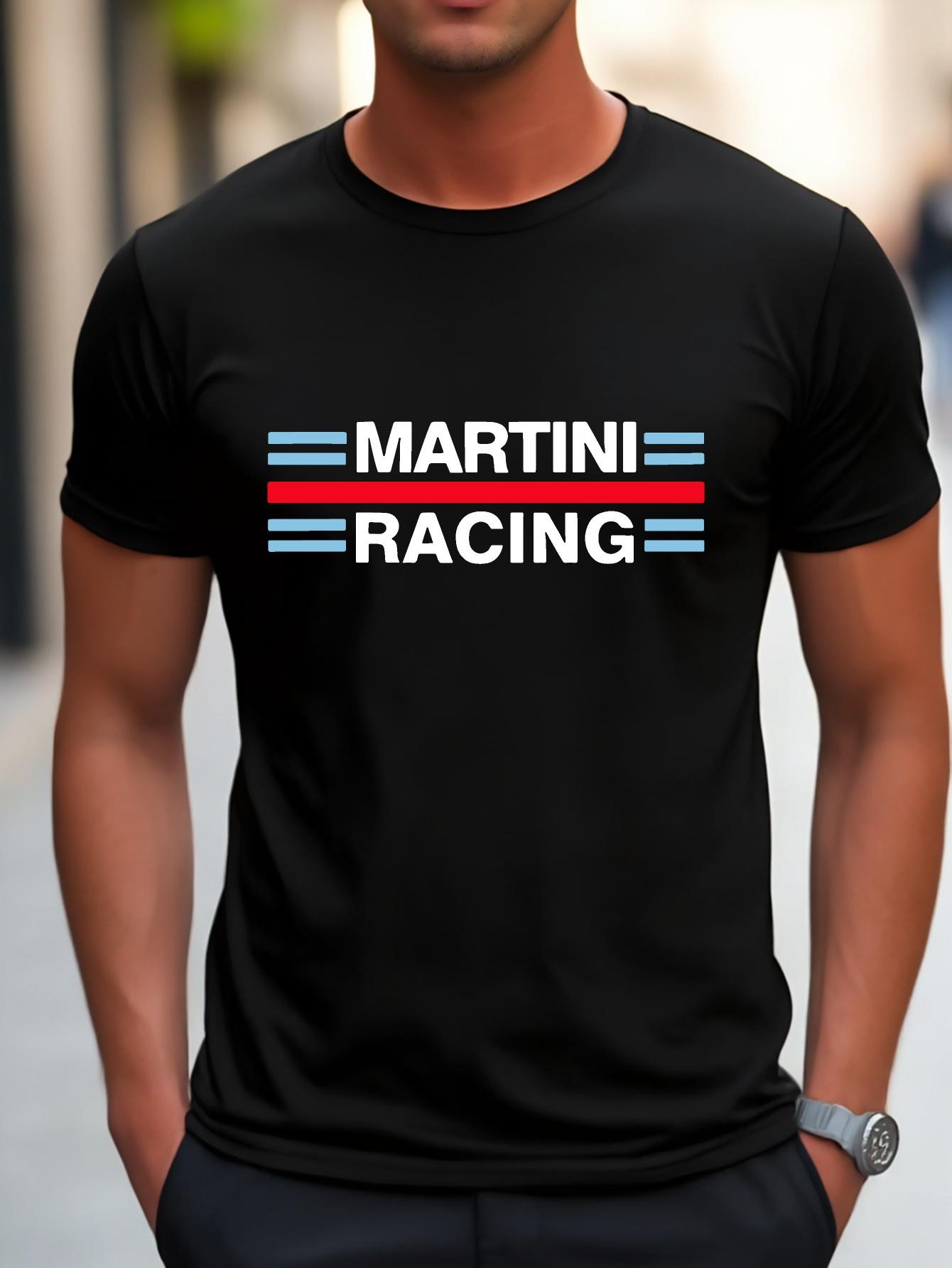 Cotton Blend T-shirt - Martini Racing Graphic Print M