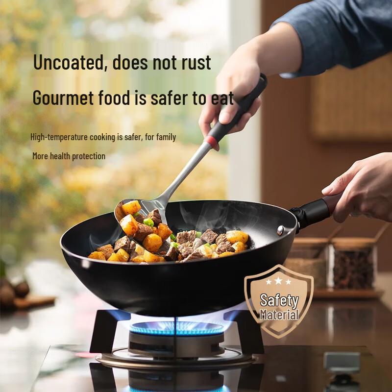 Wenlunshan 32cm Cast Iron Non-stick Wok