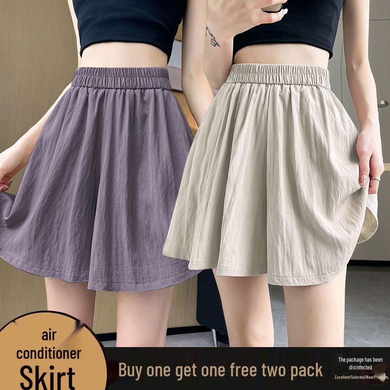 High-Waisted Wide-Leg Air Conditioning Shorts Skirt - 2026 Summer Collection: Petite, Slimming, Casual Two-Piece Set.
