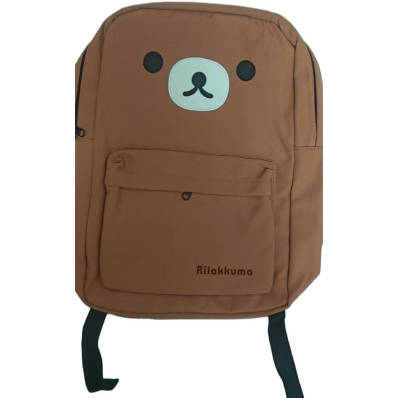 Kawaii Bear Rilakkuma Backpack Cute Anime Cartoon Bear Brown Large Capacity Backpack Stylish Casual Student School Bag Gift