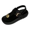 Thick-soled Heightening Sandals Women's 2025 New Summer Retro Versatile Skirt Toe Beach Roman Shoes