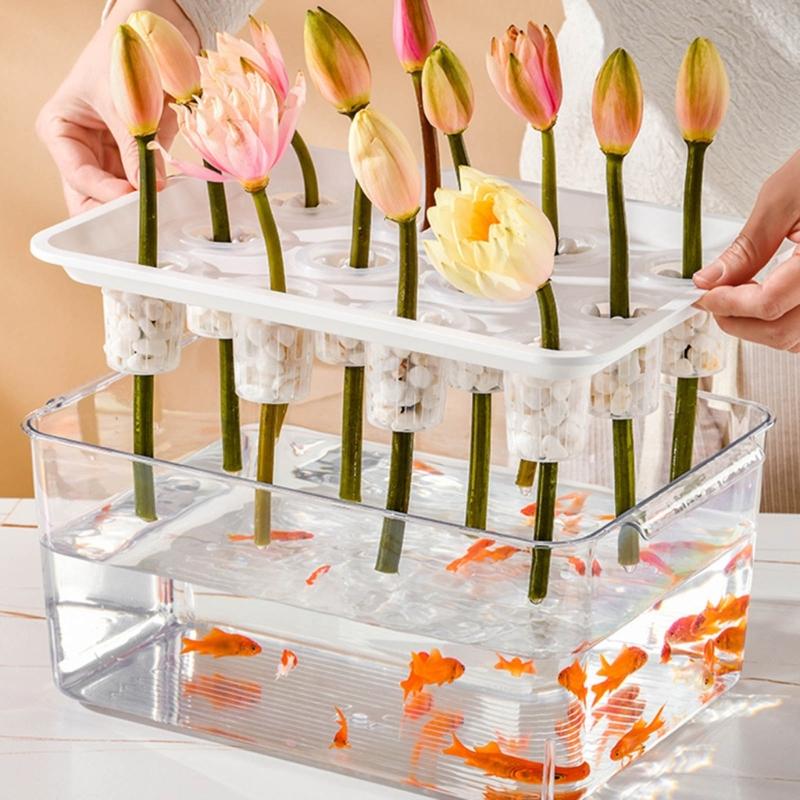 Visible Cultivation Tray Hydroponic Grower Box Container With Lid For Home Vegetables Water Based Gardening And Home Use