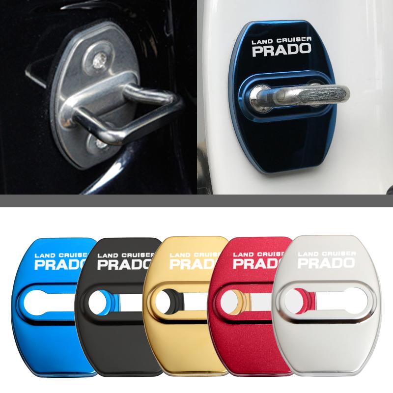 Door Lock Decoration Protection Cover flags emblem case for Toyota prado 120 fj150 land cruiser 80 accessories car styling