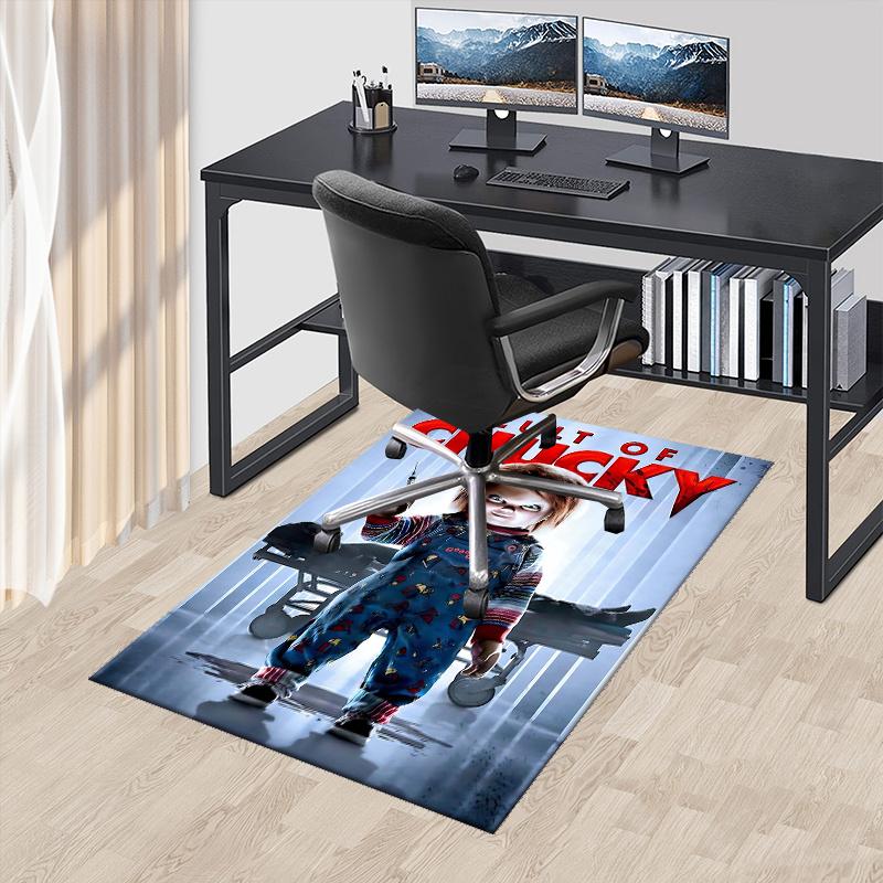 

1pc Cult of Chucky Office Carpet Non Slip Rug with Anime Cartoon Design, Perfect for Home Decor, Living Room, Bedroom, Game Room, Ideal 60cm by 90cm