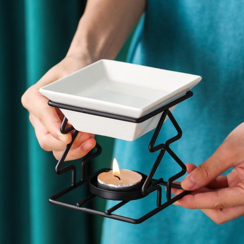 Podgrzewacze do wosku Kominki do olejków eterycznych,Kominki do olejków Podgrzewacz do wosku na tealight Uchwyt do aromaterapii Dyfuzor zapachowy do świec